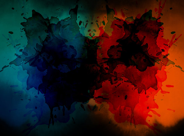 抽象彩色渐变形状水彩插画背景。图片下载