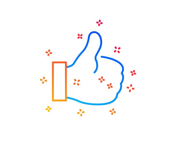 像线图标。竖起大拇指。向量图片下载