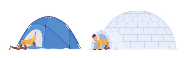 冬季徒步旅行的妇女在避难所图片下载