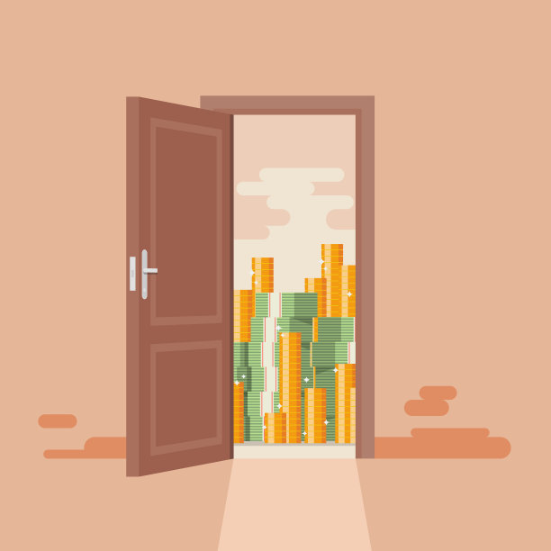 概念打开了黄金和金钱的大门图片下载