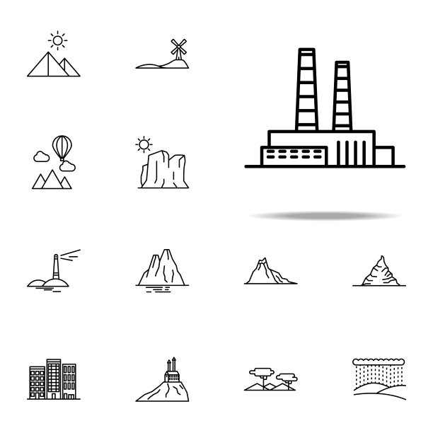 工厂图标：网页和移动端通用标志图片下载