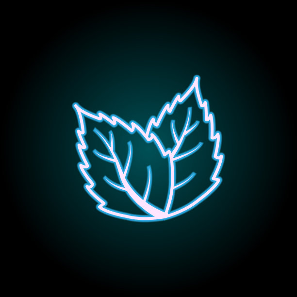 茶叶上的霓虹图标。食物的元素。简单的图标为网站，网页设计，移动应用程序，信息图形图片下载