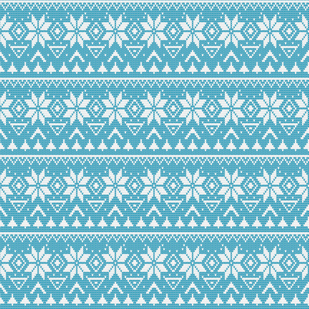 无缝针织圣诞刺绣复古图案背景图片下载