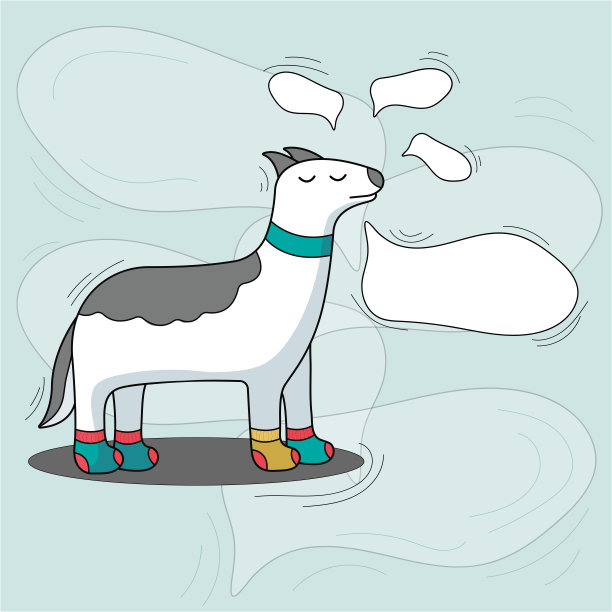 卡通狗与语音泡泡图片下载