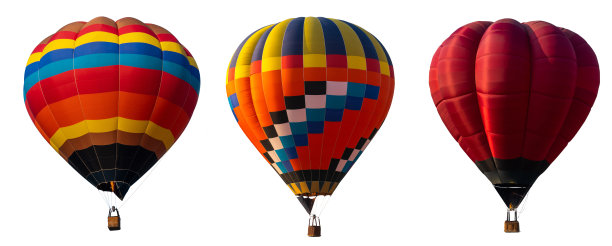 热气球孤立在白色背景上。图片下载