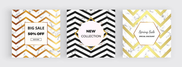 设置现代的推广卡，大理石纹理旗帜与黄金线条背景。为设计，卡片，传单，邀请，聚会，生日，婚礼，电子邮件，网络的正方形模板图片下载