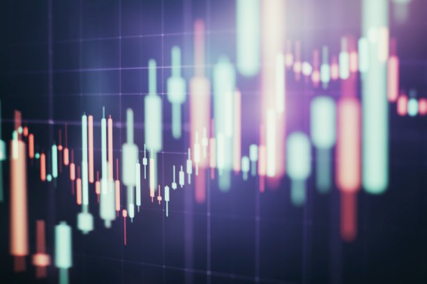 包括市场分析在内的监测数据。条形图，图表，财务数字。外汇图表。图片下载
