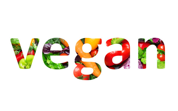 素菜，多色文字剪出蔬菜照片，题字白底图片下载