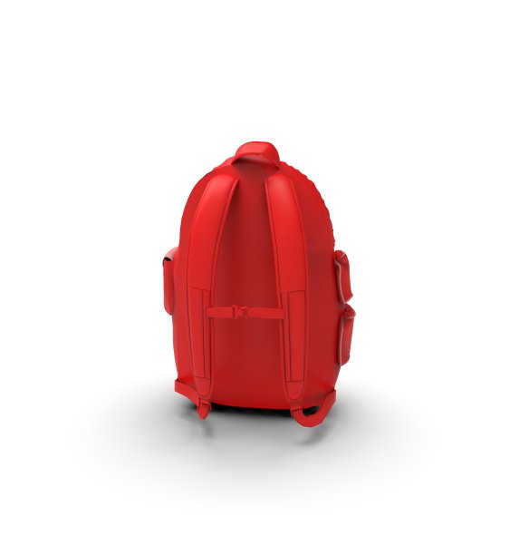 红色背包孤立在白色3D渲染图片下载