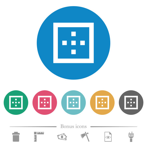 外边框为扁平圆形图标图片下载