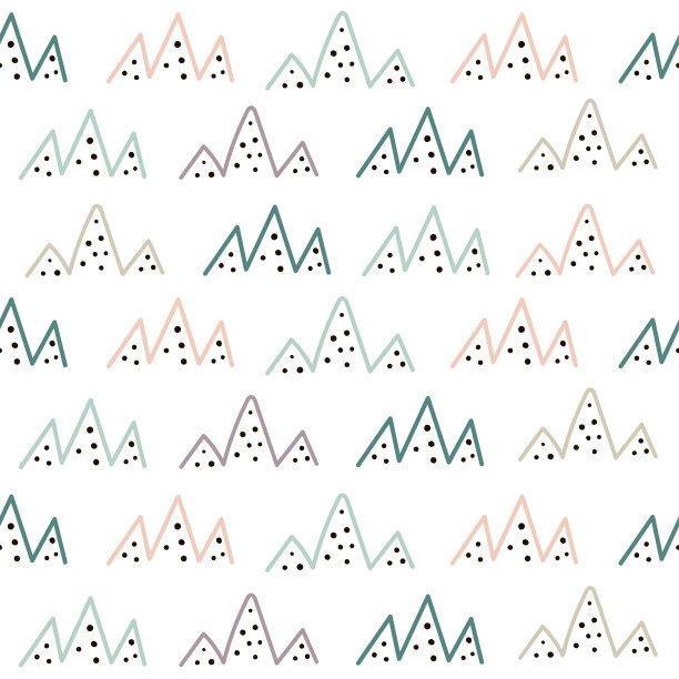 部落山脉无缝图案图片下载