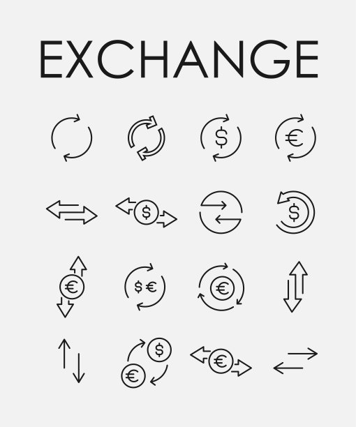 与交易相关的矢量图标集图片下载