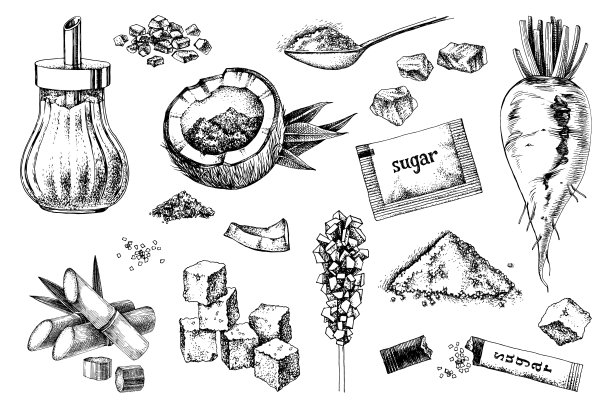 手绘糖图标集图片下载