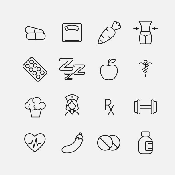 健康线图标的高级设置。图片下载