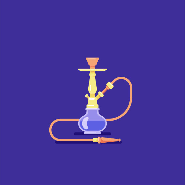 水烟平面风格的图标图片下载