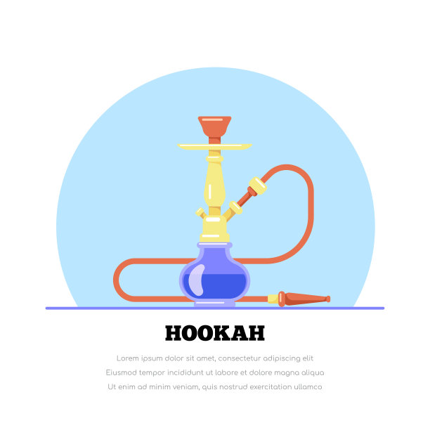 水烟旗帜的概念图片下载