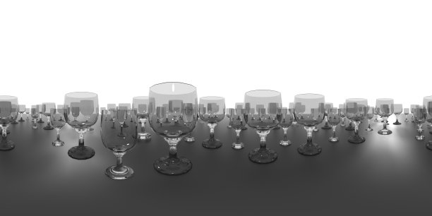 Hdri地图与眼镜3d插图图片下载