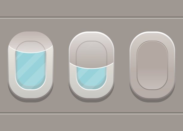 飞机窗口矢量设计插图图片下载