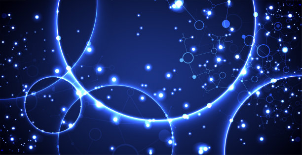 抽象几何矢量背景。圈技术或科学概念。图片下载