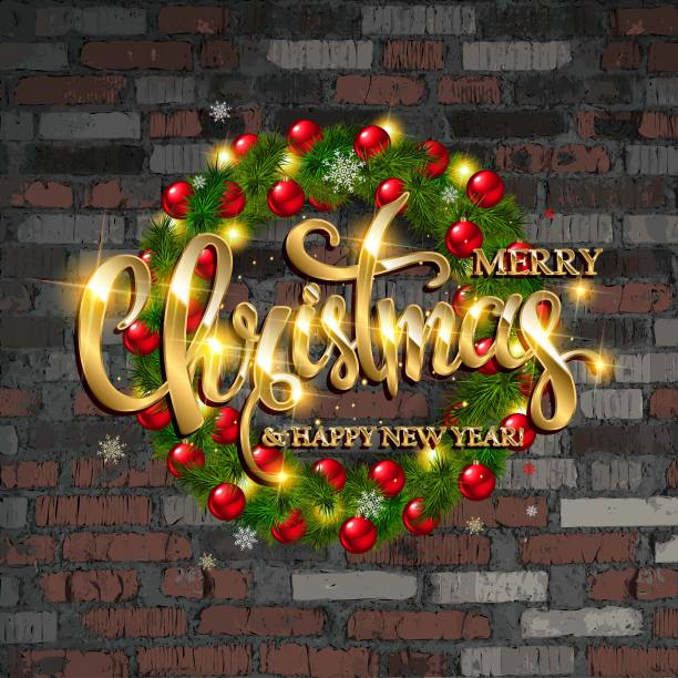 圣诞花环的现实树枝图片下载