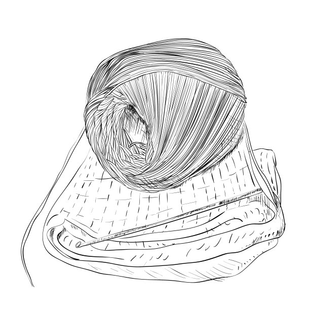 纱线球、钩、毛衣矢量图图片下载