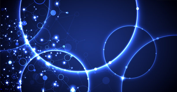 抽象几何矢量背景。圈技术或科学概念。图片下载