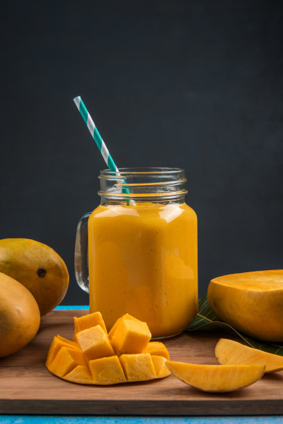 芒果冰沙切片芒果水果图片下载