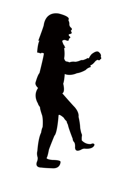 一个儿童身体轮廓向量图片下载