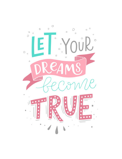 矢量字母插图“什么时候开始都不晚”图片下载