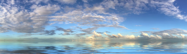 大西洋平静的海水全景图片下载