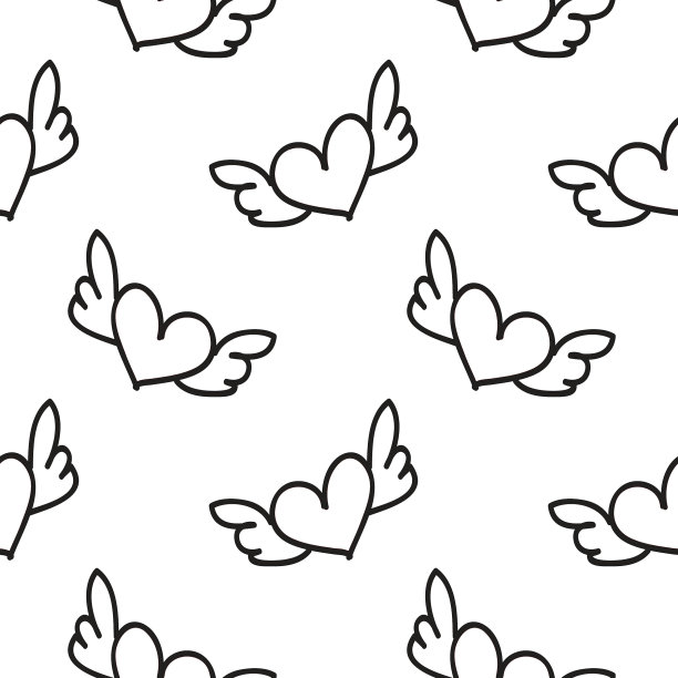 情人节金灿灿魅力四射无缝图案图片下载