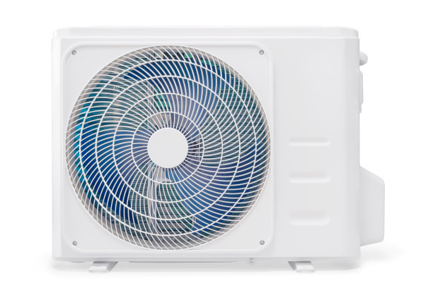 白色空调压缩机与夹径隔离图片下载