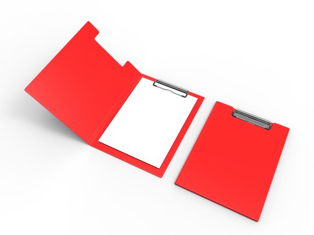 标记和模拟的空白剪辑文件夹剪贴板。3 d渲染插图。图片下载