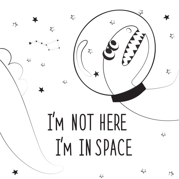 酷的插图时尚印刷图片下载