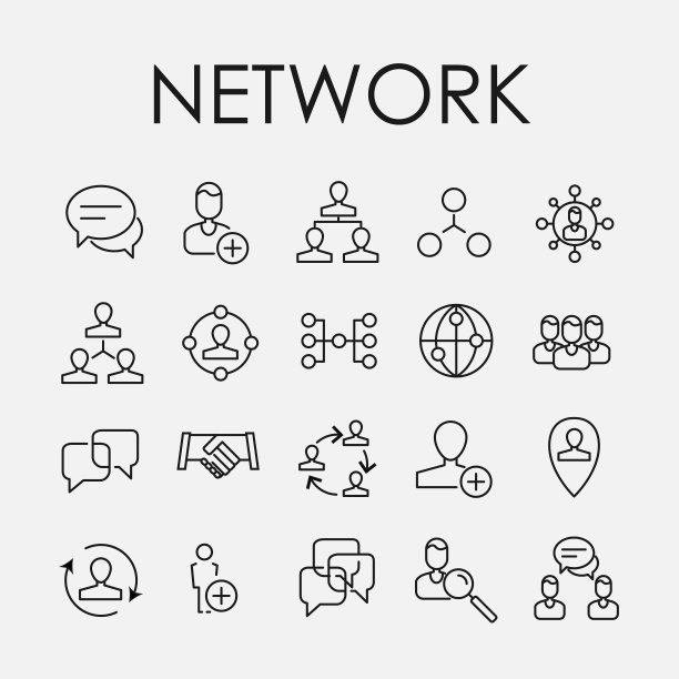 网络相关矢量图标集图片下载