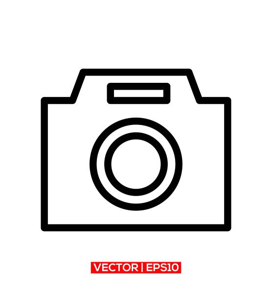 相机符号图标矢量插图。可编辑的描边和颜色。图片下载