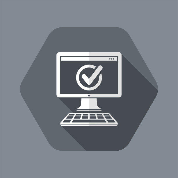 检查电脑-平坦的最小图标图片下载