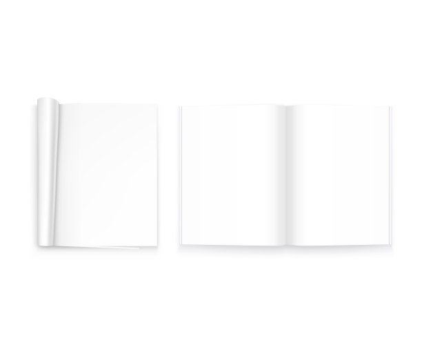 打开报纸。图片下载