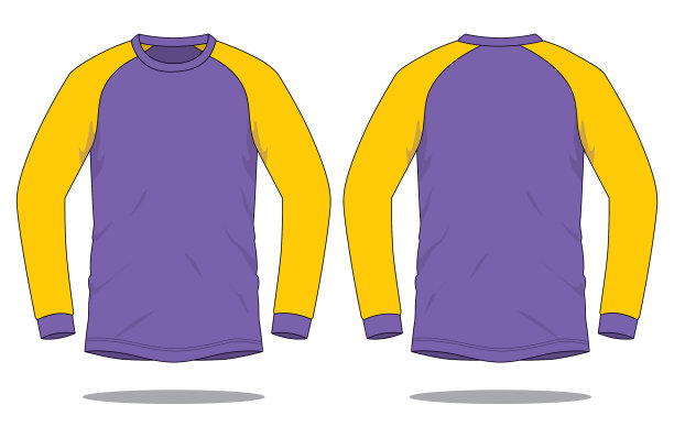 长袖t恤设计矢量图片下载