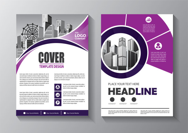 宣传册设计，封面现代布局，年度报告，海报，传单在A4彩色三角形，几何形状的技术，科学，市场与光背景素材图片