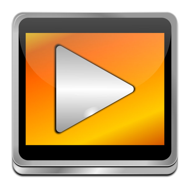 播放按钮- 3D插图图片下载