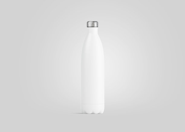 空白白色封闭热运动瓶模型，3d渲染。图片下载