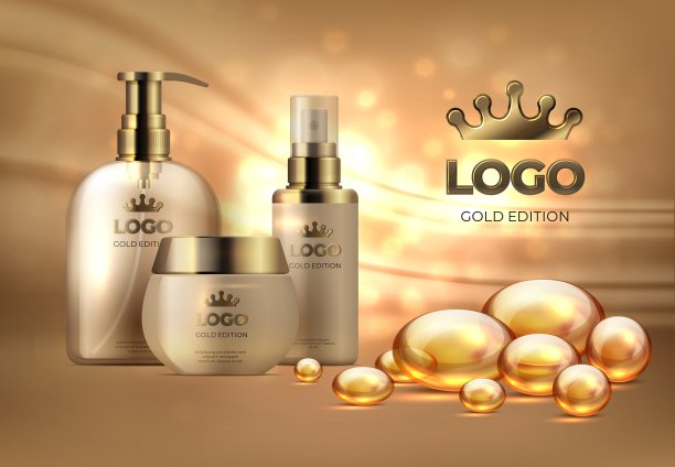 瓶子化妆模型。美容模板化妆品产品光滑皮肤妇女与维生素e和有机油。矢量图像spa产品图片下载