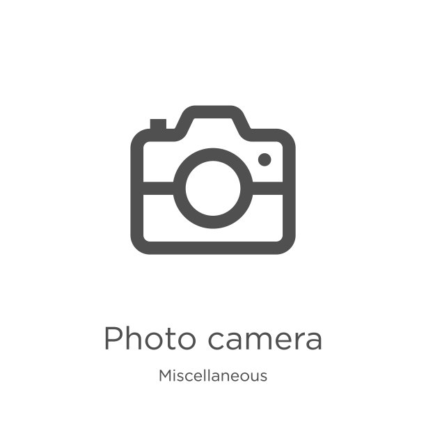 照片相机图标矢量从杂项收集。细线照片相机轮廓图标矢量插图。轮廓，细线照片相机图标，用于网站设计和手机，应用程序开发图片下载