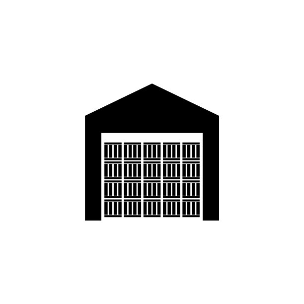 矢量仓库图标隔离在白色背景图片下载