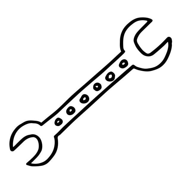 平黑白手拉扳手上白色。图片下载