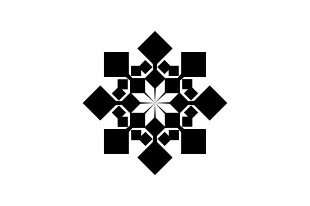 矢量设计模板。饰品几何抽象形状图片下载