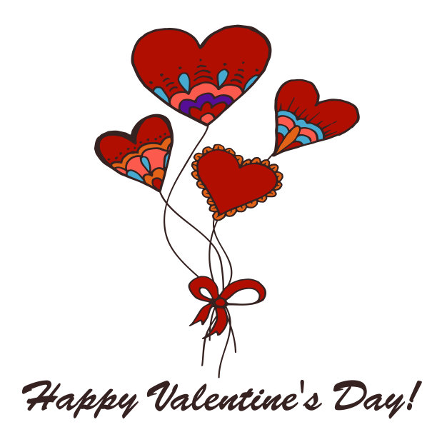 手绘。爱,感情。情人节图片下载
