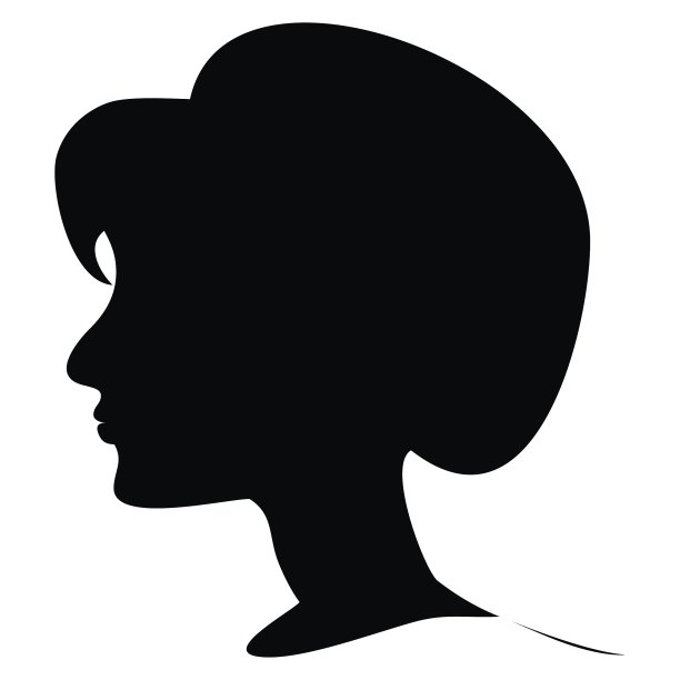 女人，黑色剪影，eps。图片下载
