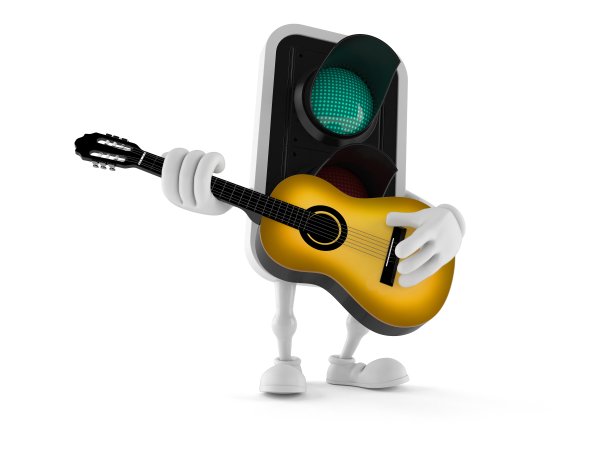 绿灯人物弹吉他图片下载